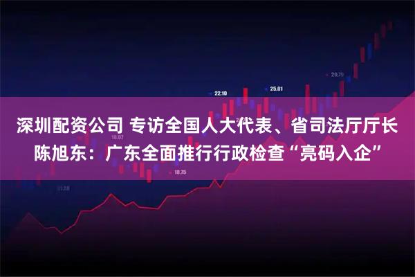 深圳配资公司 专访全国人大代表、省司法厅厅长陈旭东：广东全面推行行政检查“亮码入企”